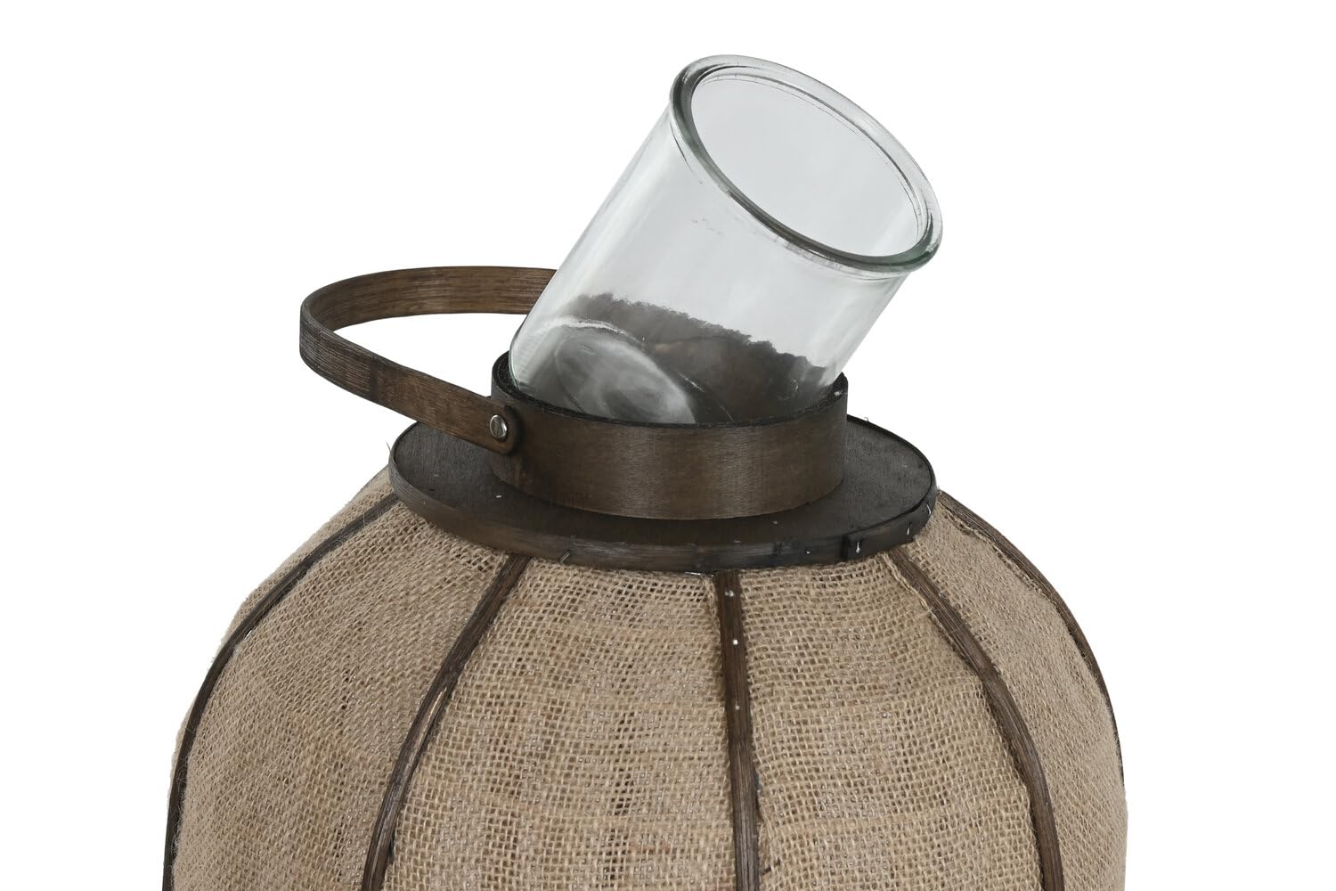 PORTAVELA YUTE BAMBU 33X33X61,5 NATURAL