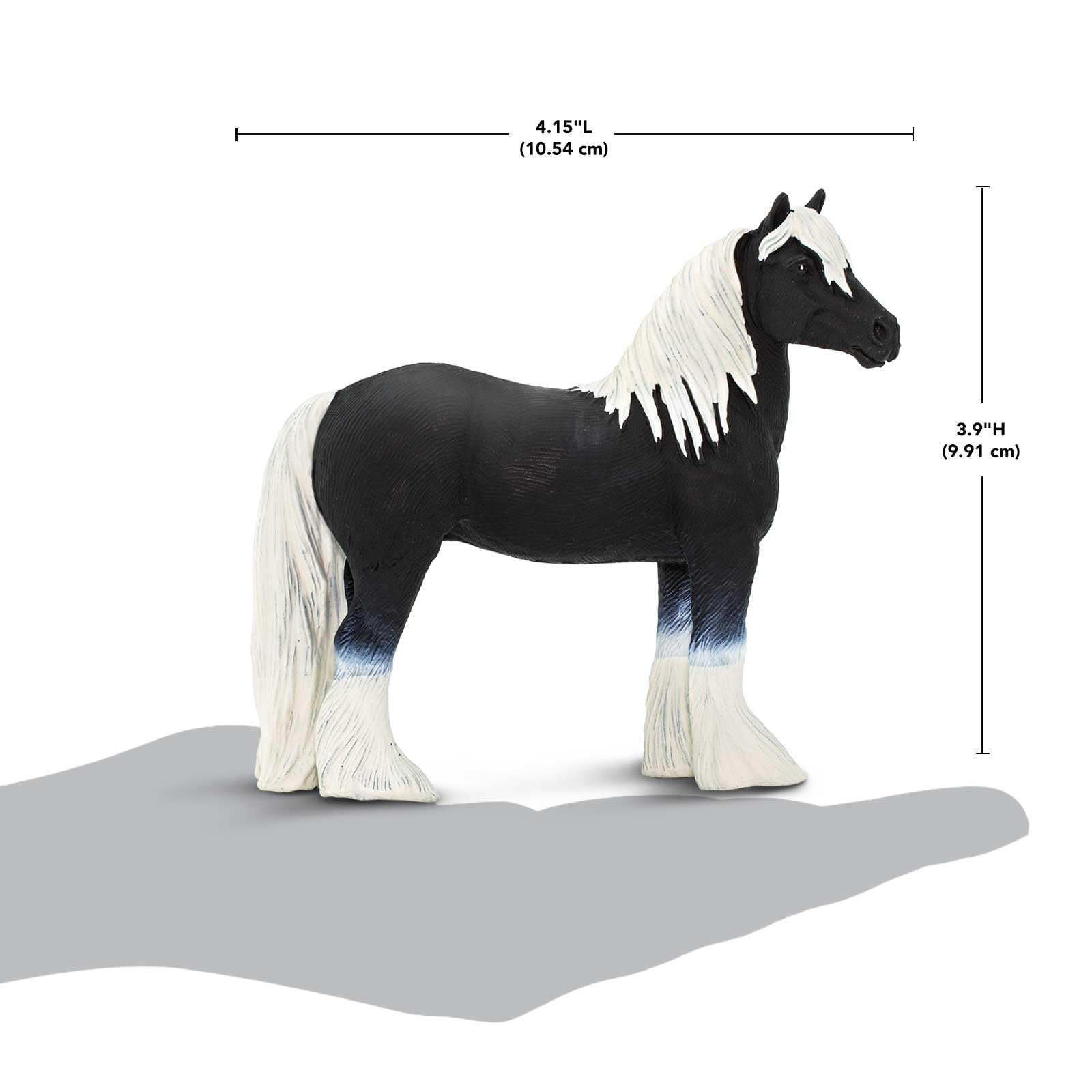 Safari Gypsy Vanner Pferdefigur – 12,4 Cm, Realistisches Spielzeug, BPA-frei, Für Kinder Ab 3 Jahren