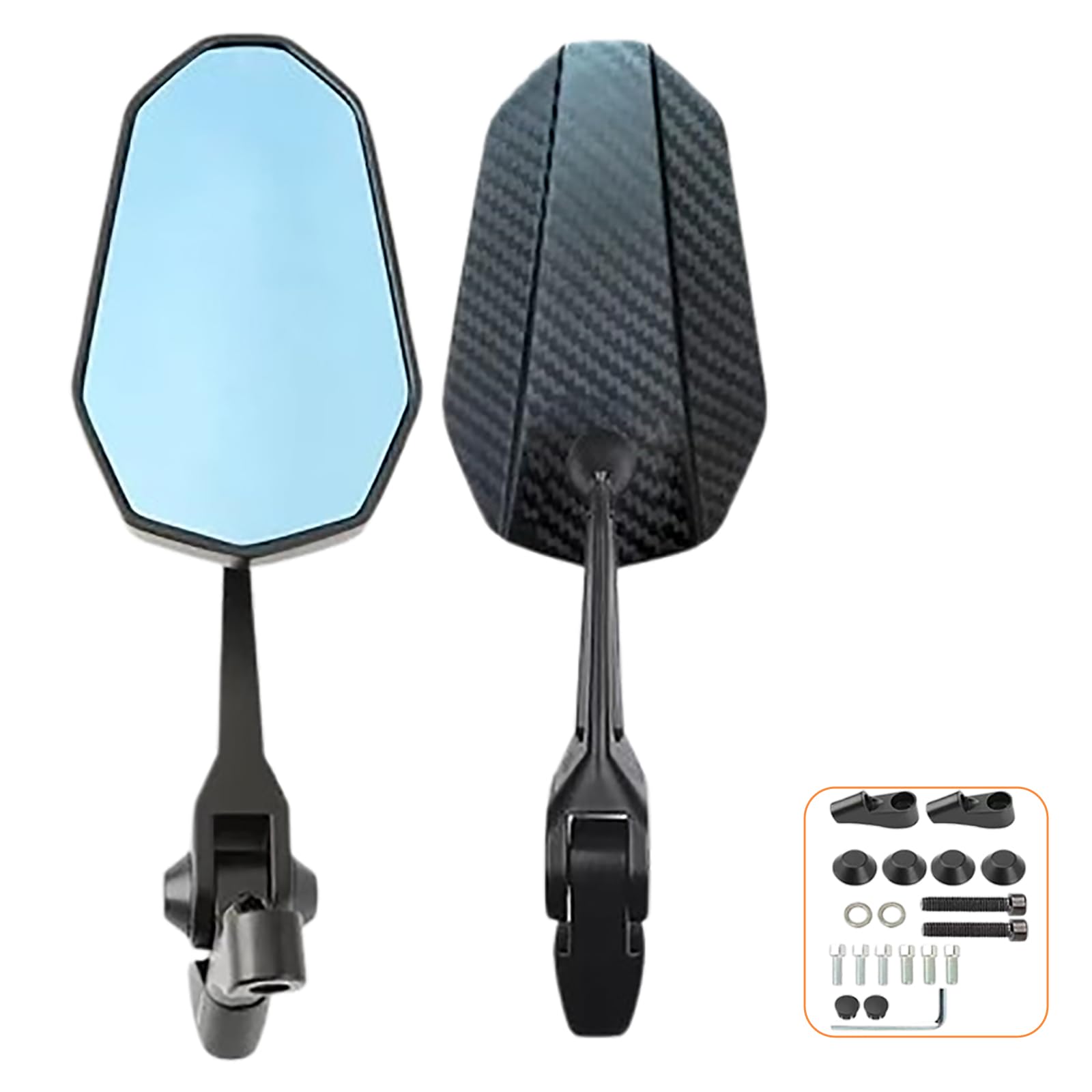 NLXZHJ Motorcycle Mirrors for NC700S NC700X Integra, Adjustable Motorbike Rearview Mirrors Motorcycle Accessories Easy Installation,B-Blue