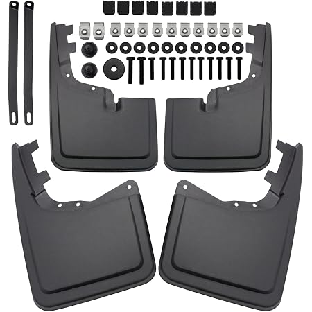 4Pcs Molded Splash Guards Mud Flaps For 2015-2020 Ford F150 With Factory Wheel Lip – PIT66 Black