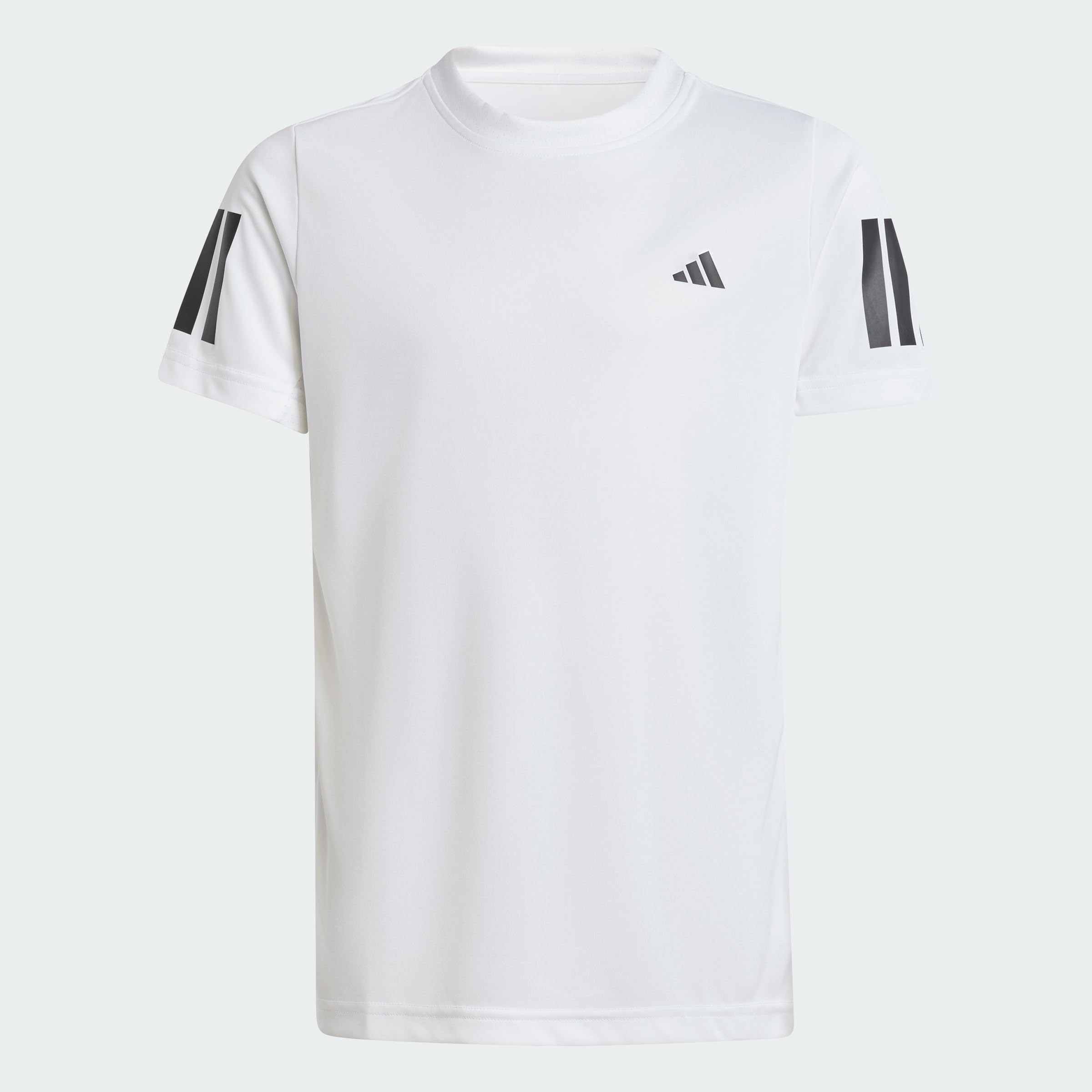 Adidas Boys Tennis Club 3 Stripe Tee - White