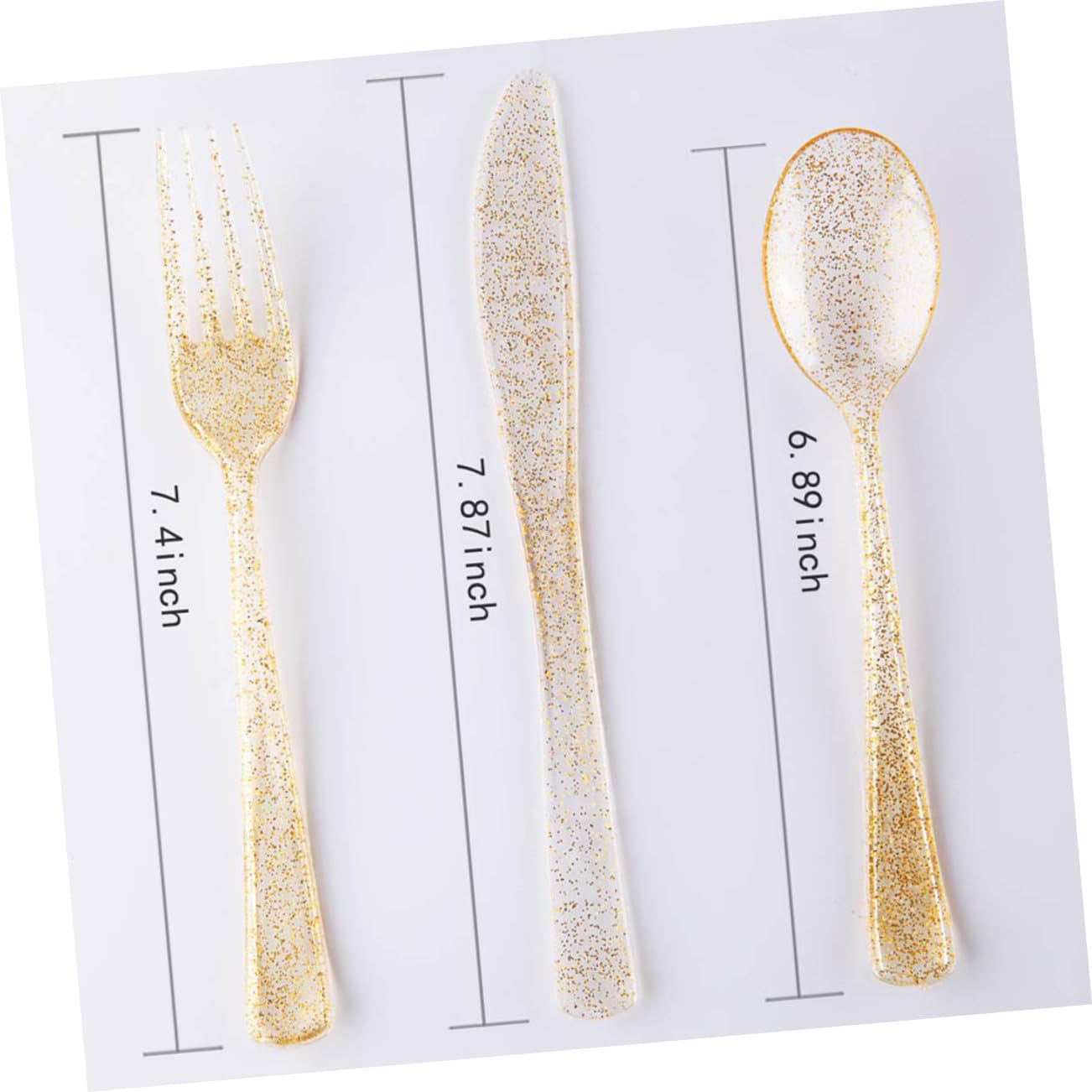 Ipetboom Cutlery Kits 30pc Plastic Utensils Fork Knife Spoon Tableware for Parties