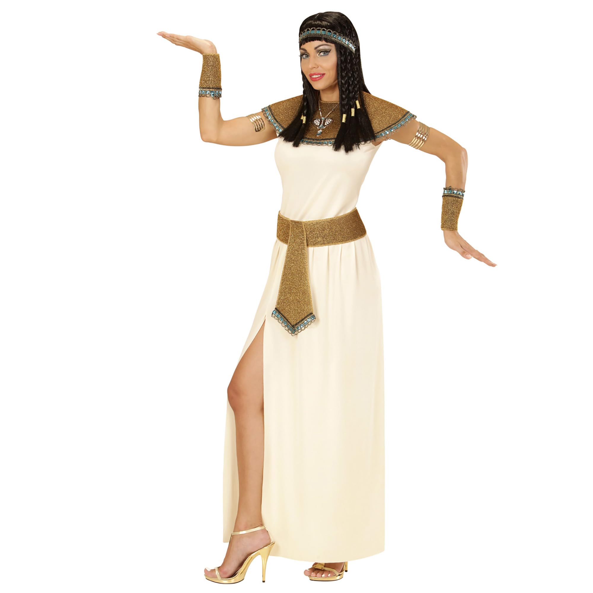 W WIDMANN MILANO Party Fashion - Cleopatra Dress Ancient Egyptian Goddess Pharaoh Fancy Dress Costumes