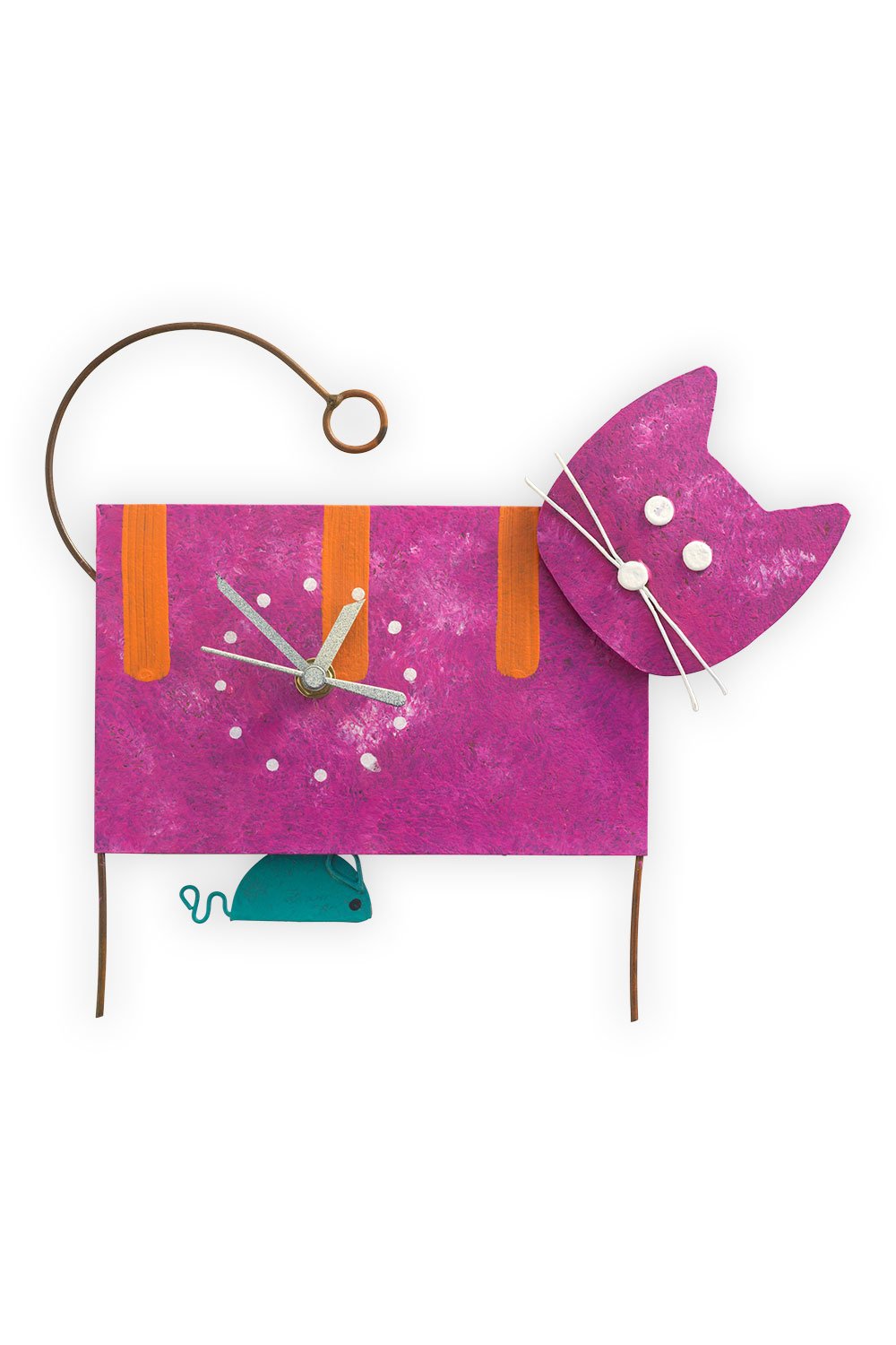 Oxidos Recycled Fair Trade Cat Clock Amazon.in
