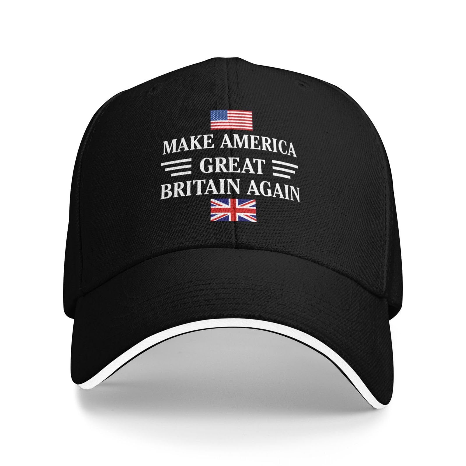 Oudrspo Unisex Black Make America Great Britain Again Hat Casual Trucker Hats Baseball Cap