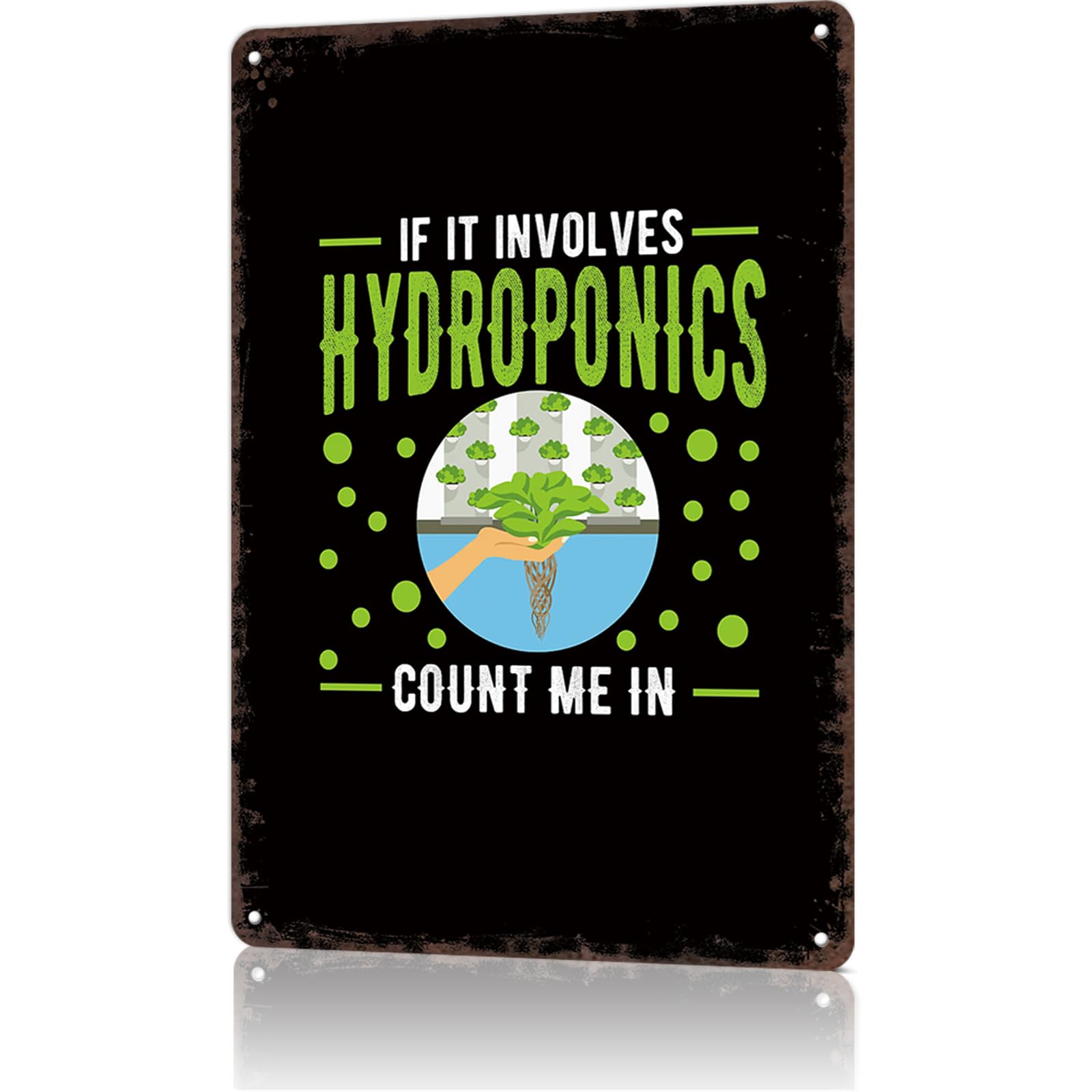 Garden Signs Hydroponics Metal Tin Sign Funny Gardener Signs For Outside Ho
