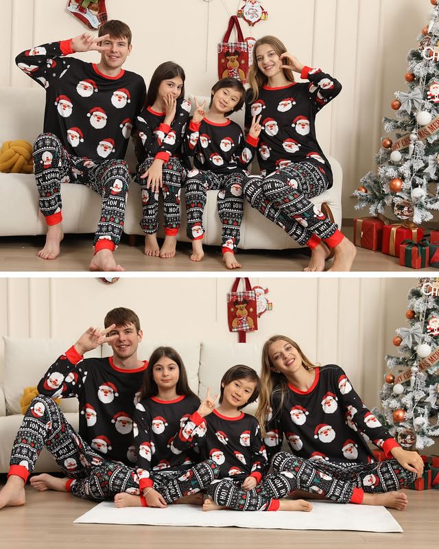 Pigiami Natalizi per Tutta la Famiglia, Pigiama Natale Famiglia Invernale Pigiama Natalizio, Manica Lungo Donna Uomo Pigiami di Natale Famiglia, Pigiami Natale Coppia Pigiama Natale Bambino Bambina