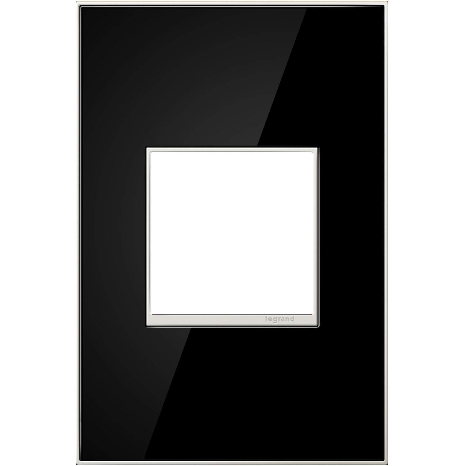 Legrand Adorne Mirror Black plaque interrupteur effet miroir carre