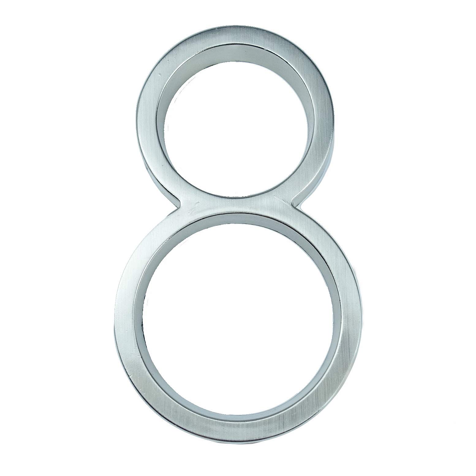 Números para la puerta principal en plata elegante de 12 cm para exterior