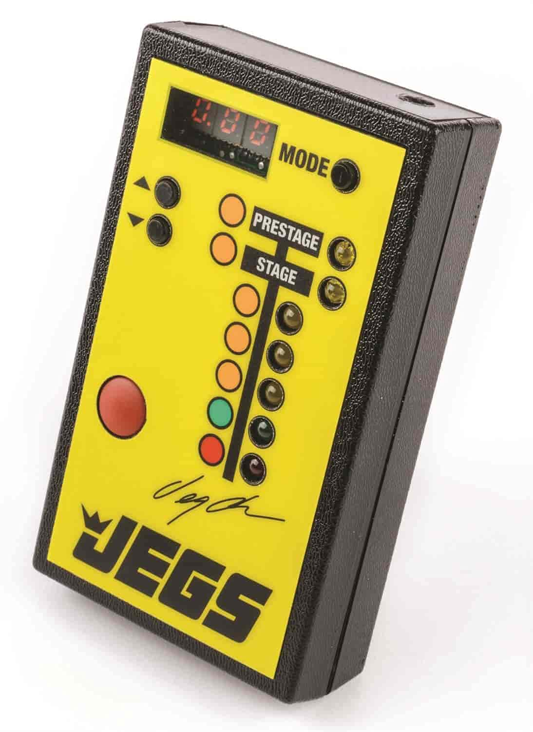 JEGS Pocket Practice Tree III | With Large Integrated Trans Brake-Like Button | Pro (.400) tree And Sportsman (.500) Tree | Adjustable Rollout | Adjustable Delay For Top Or Bottom Hit