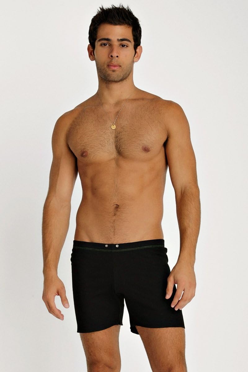 4-rth Men's Fusion Crosstrain Gym & Yoga Short-Short Modal French Terry Made in America Stretch Fit European Style