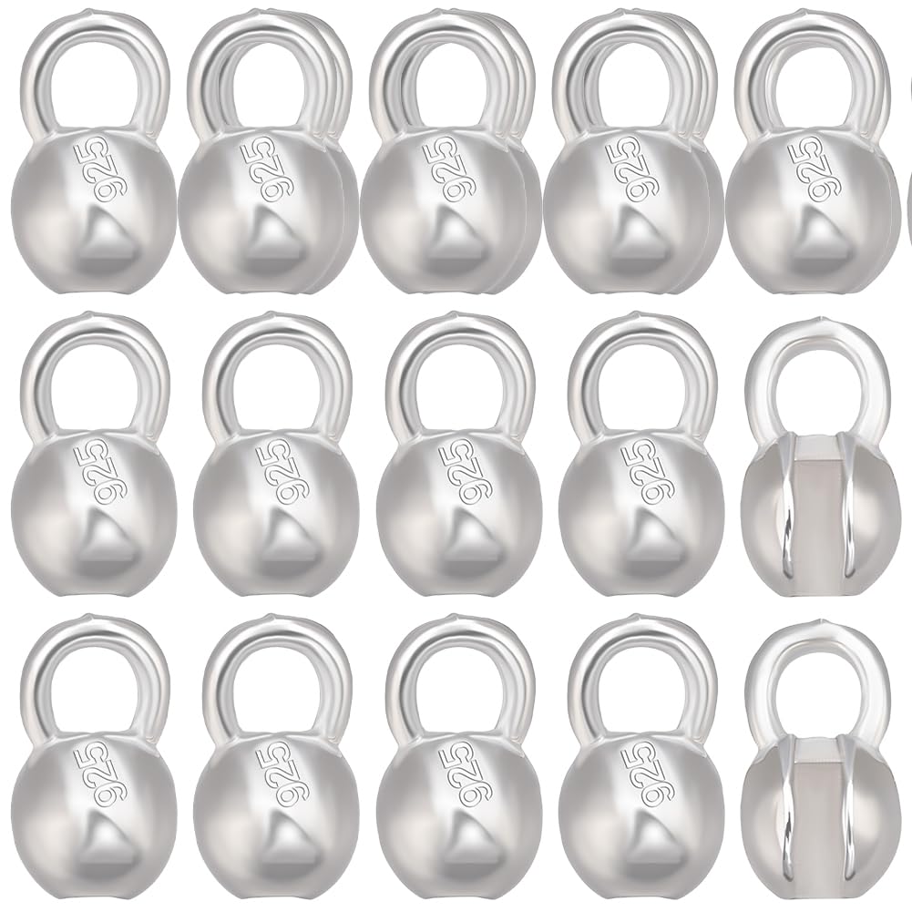 Embouts de perles Beebeecraft 925 avec couvre nœuds à sertir de 6 x 35mm pour bijoux DIY