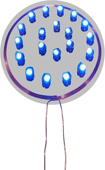 Mini LED Lights 80mm Long Distance Coil Induction Light and Colorful High Brightness Induction Lights for Art & Craft Kits Only 20Pcs Blue LED