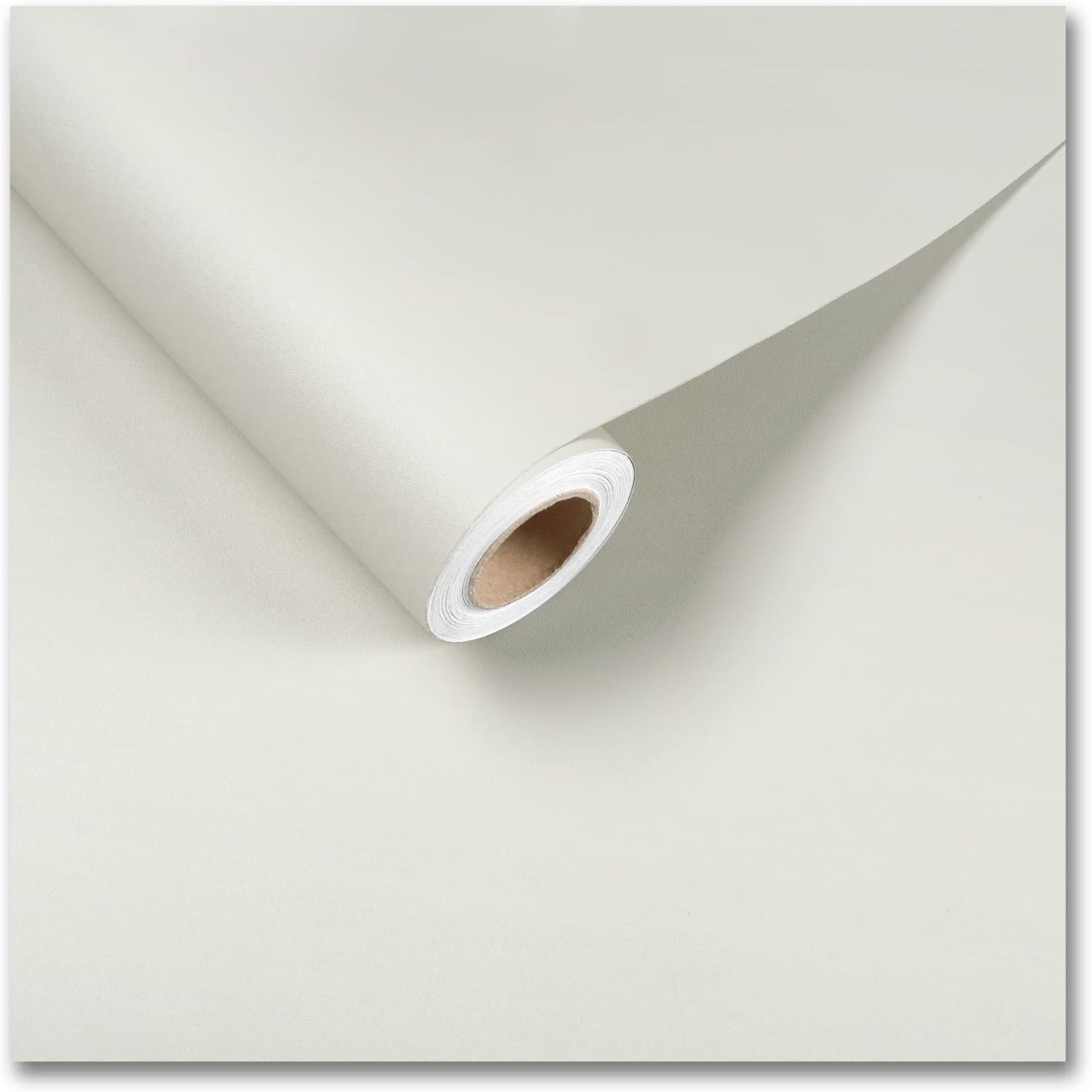 CRE8TIVE Cream White Contact Paper Peel and Stick 24"x118" Large Size Self Adhesive Removable Beige Wallpaper Waterproof Textured Vinyl Paper Roll for Bedroom Kitchen Countertops Cabinets Drawer Decor