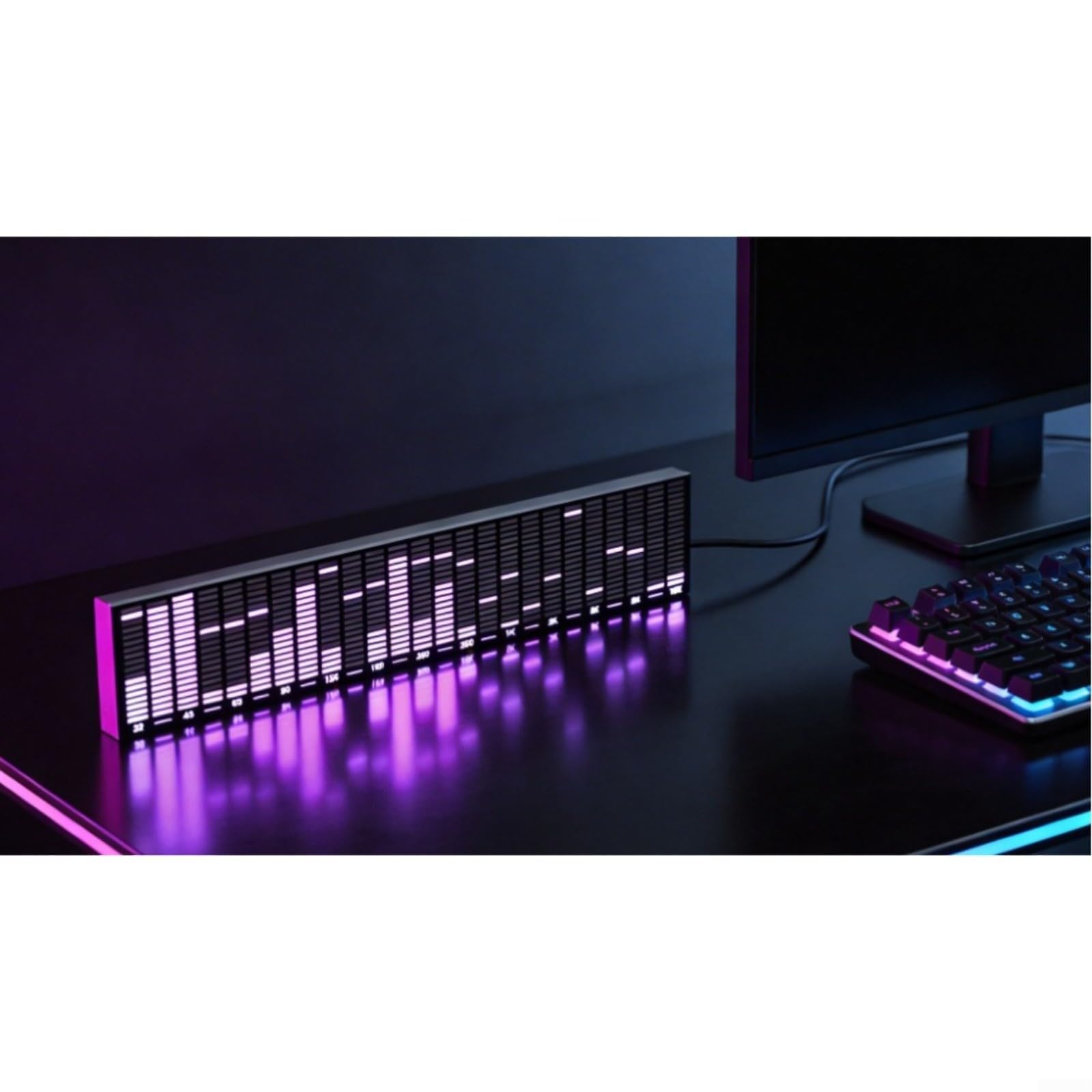 KiraKira Typ - muzyczny rytm LED Bar z regulowaną czułością dekoracja otoczenia samochodu