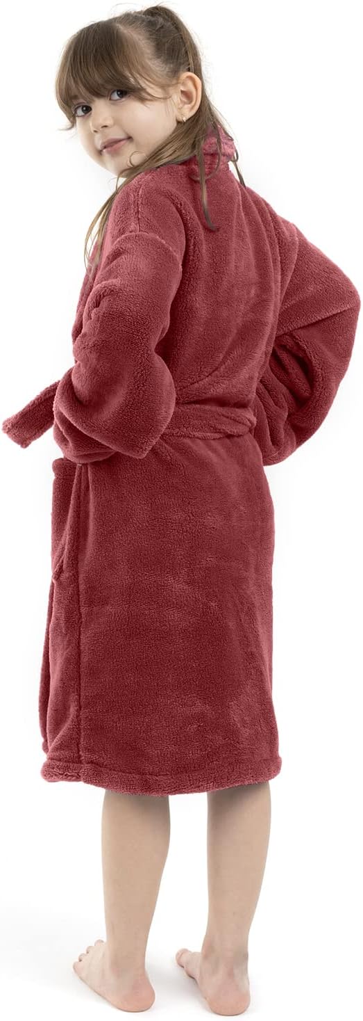 BC BARE COTTON Bare Cotton Kids Microfiber Fleece Shawl Robe - Girls