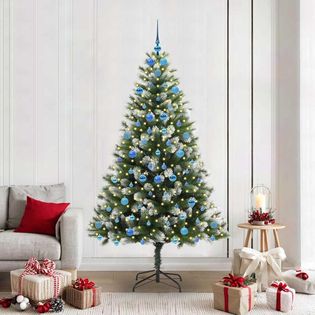Künstlicher Weihnachtsbaum, 210 cm, mit LED-Lichtern