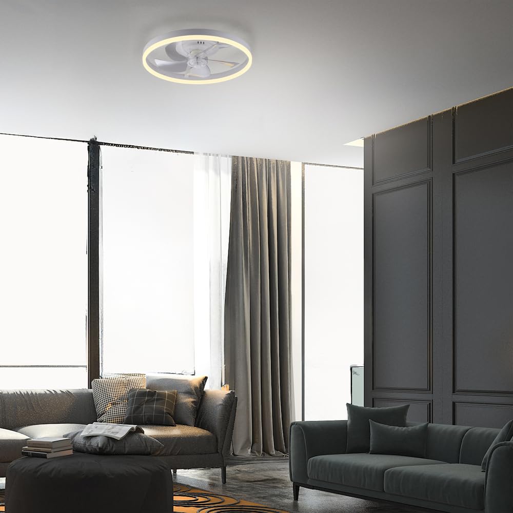 Just Light. LED Deckenleuchte Deckenventilator D= 50cn warmweiß-kaltweiß