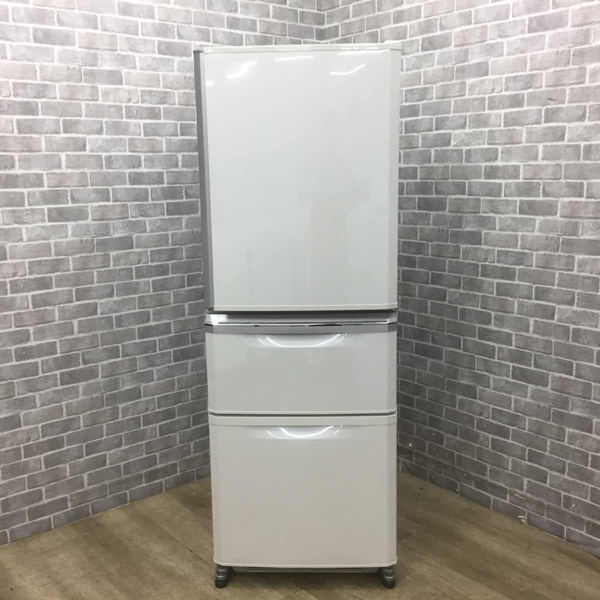 冷蔵庫 ホワイト　三菱MR-C34E-W 335L 2020年製 MITSUBISHI 三菱 3ドア冷蔵庫 MR-C34E-W 2020年製 335L