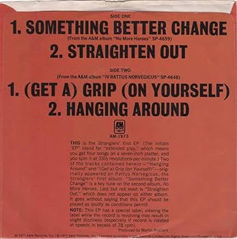 美盤日本盤7インチTHE STRANGLERS サムシング・ベター・チェンジ 7