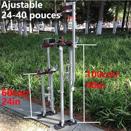 Adjustable Drywall Stilts - Lightweight Aluminum, Height Range 18" to 30", Perfect for Ceiling Painting, Electrical Work, Home Renovation, and Creative Role Playing