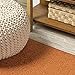 JONATHAN Y SEU100M-4 Haze Solid Low-Pile Indoor -Area Rug, Solid, Easy-Cleaning, Bedroom, Dining Room, Kitchen, Living Room, Non Shedding, Orange, 4 X 6