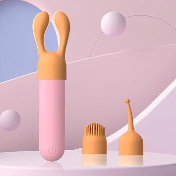 CHARMING Portable Handheld Electric Back Massager -10 Modes Mini Waterproof&Rechargeable Handheld Deep Tissue Neck Pink 4 in 1