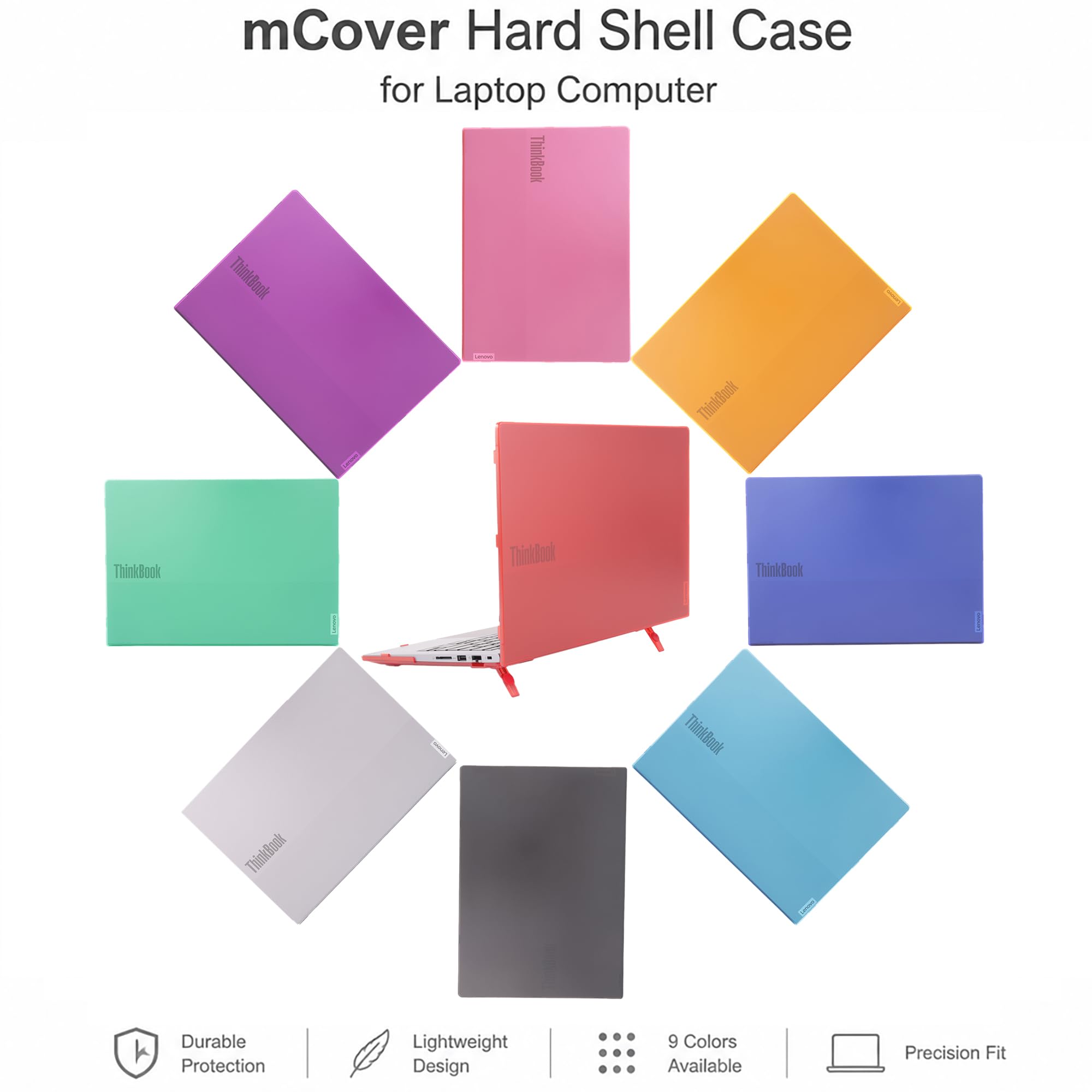 mCover Étui Uniquement Compatible avec Lenovo ThinkBook 14 G6/G7 Series Windows 2023~2025 14" (ne Fonctionne Pas avec d'autres modèles Lenovo) – Noir