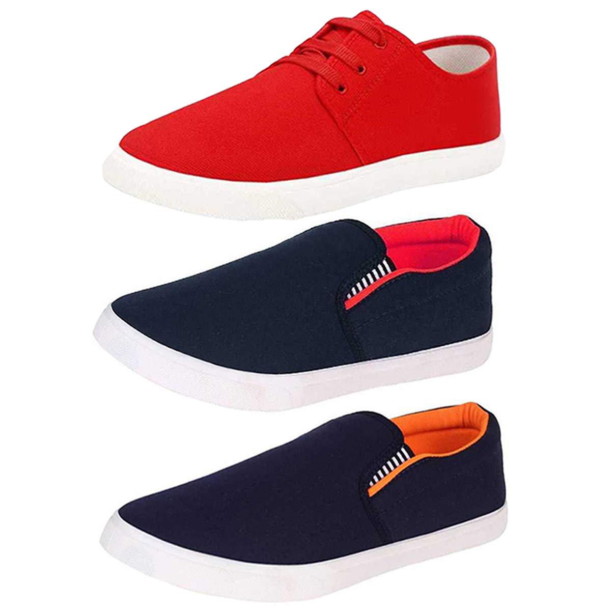 Aircum Set of 3 Casual Sneakers Combo Shoes for Men (Red - Red - Orange, Numeric_9) (B08GCQ67BP) Amazon Price History, Amazon Price Tracker