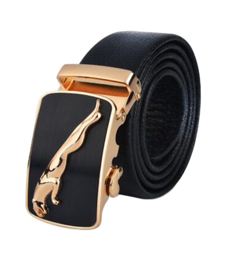 Wadai Men's Business  Classic Stitched Genuine Leather Belt