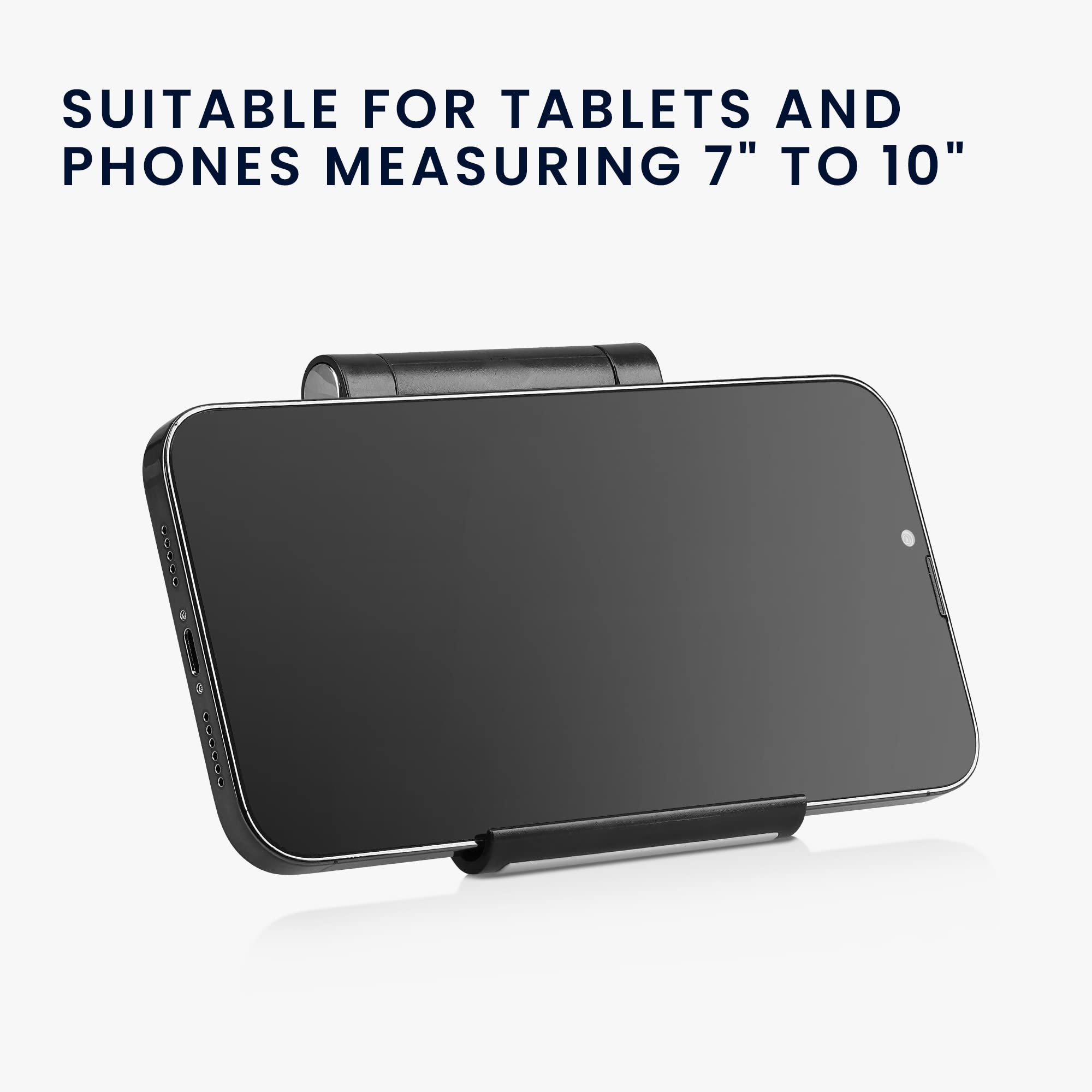 kwmobile Support Tablette et liseuse - Support 100 x 70 x 15 mm en Plastique ABS Ajustable à 100° - Socle antidérapant pour eReader - Noir