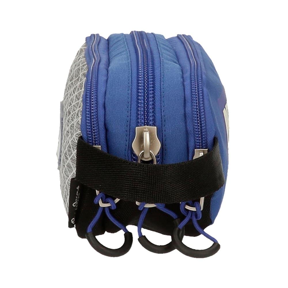 Pepe Jeans Darren Triple Case Blue 22x10x9cm Polyester, Blue, Triple Case, 22 sztuki - Image 2