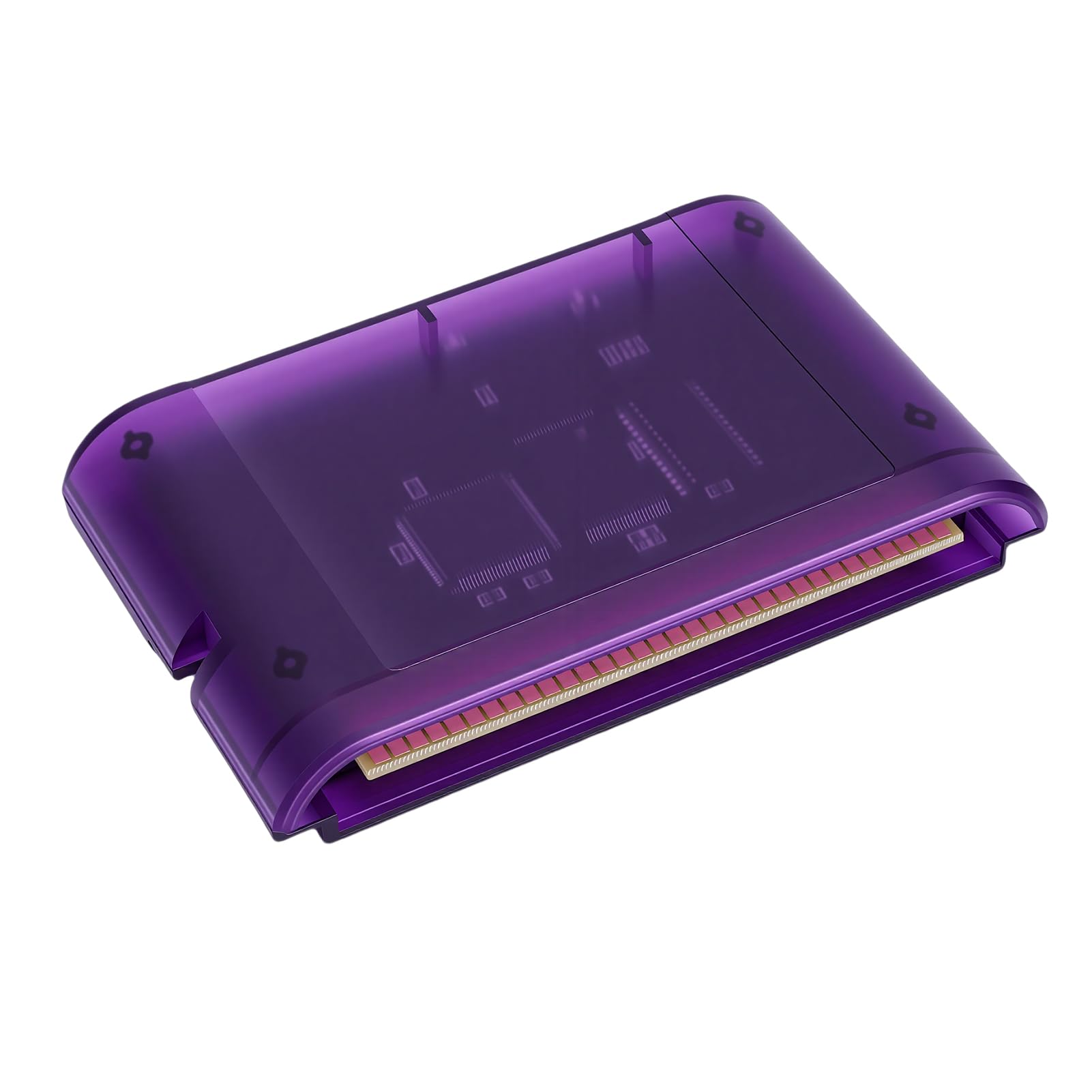 Tosuny Tarjeta de Juego 4000 en 1, Cartucho de Juego para Mega Drive/Master System/consola de Juegos 32X, Memoria Integrada de 8 GB, para Consolas de Juegos MD1 MD2 MD3 CD X 32X (Púrpura transparente)