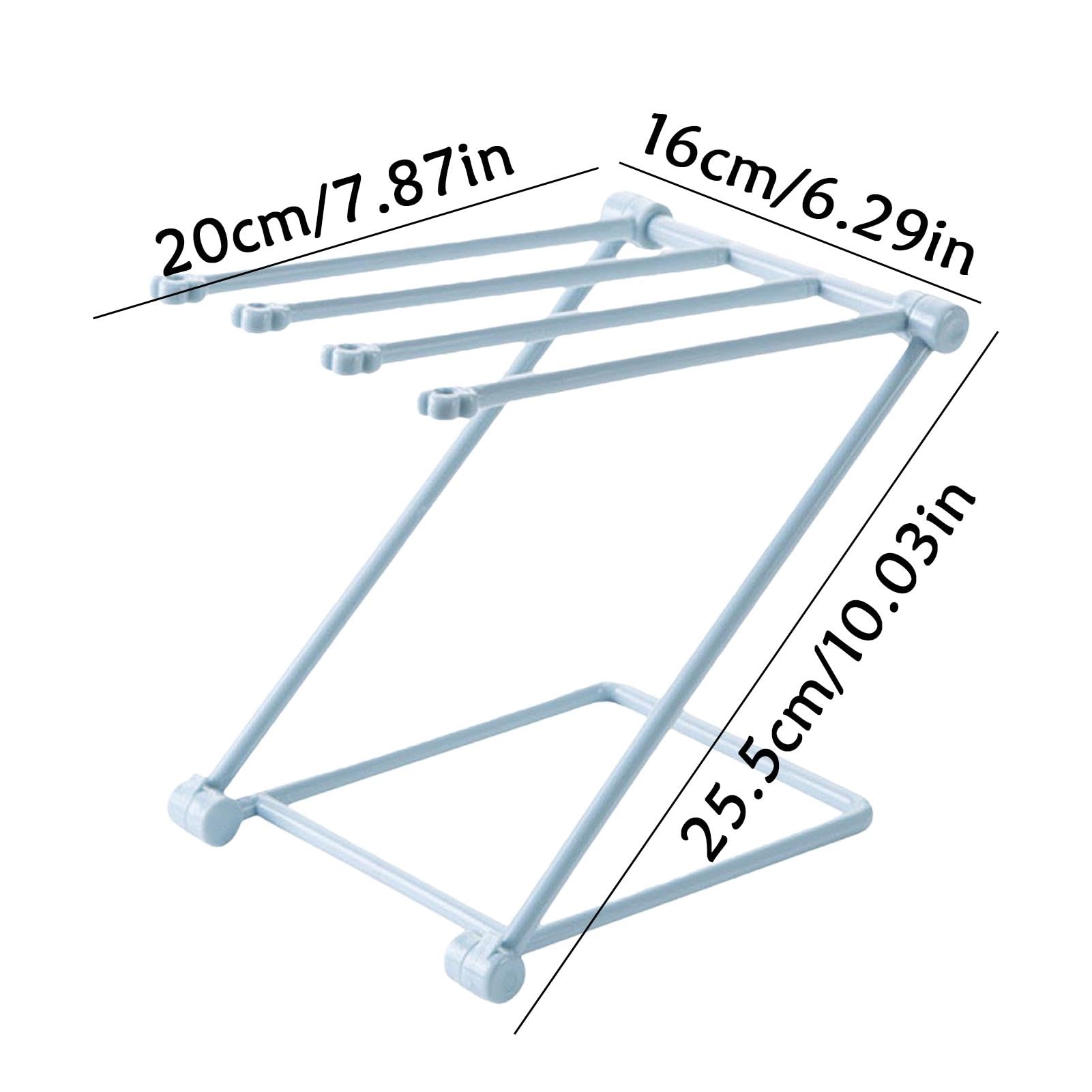 Porta Strofinacci Pieghevole In PP – 9,96 X 2,83 X 7,71 Pollici, Per Piano Cucina, Asciuga E Drena I Panni
