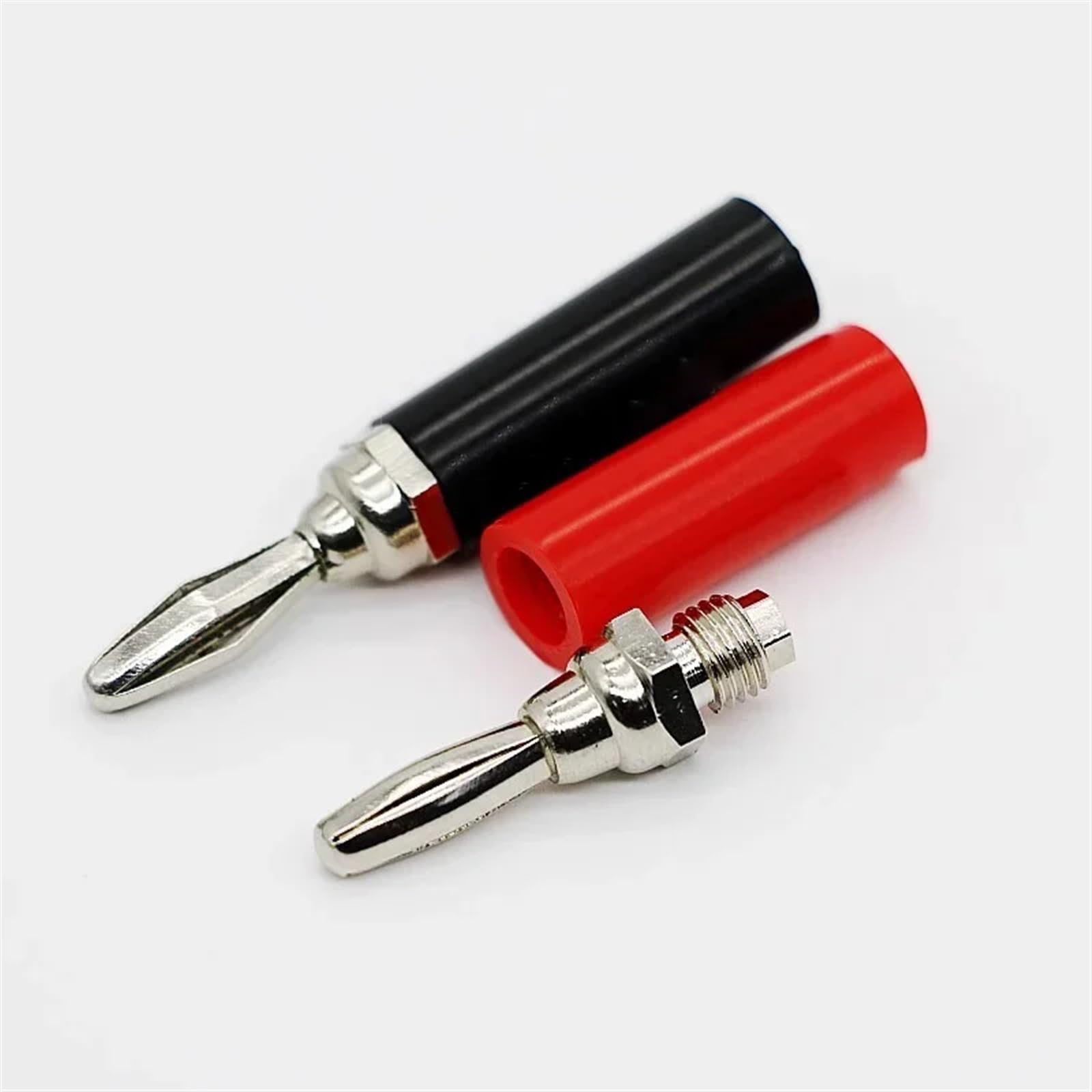20 sztuk Złącza 4 mm Gniazdo Głośników Muzyka Audio Kabel Pin Złącza Bananowe Złącza wtykowe Czerwony Czarny (Kolor: 10 Czerwony 10 Czarny)