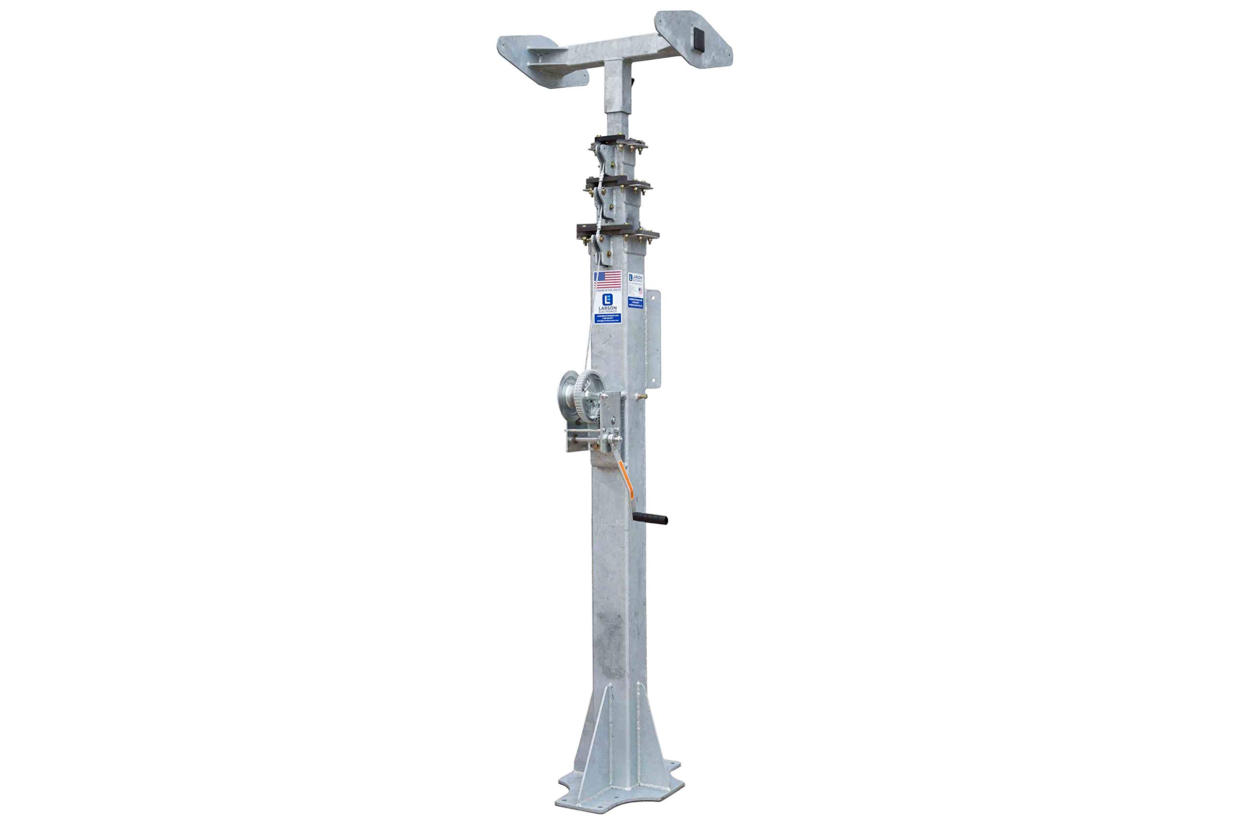 2000W LED Fold Over Light Mast - Five-Stage 9-30' Mast - 270,000 Lumens - Electric Winch - 5-20 Cord Cap - 120V Winch - 4500K