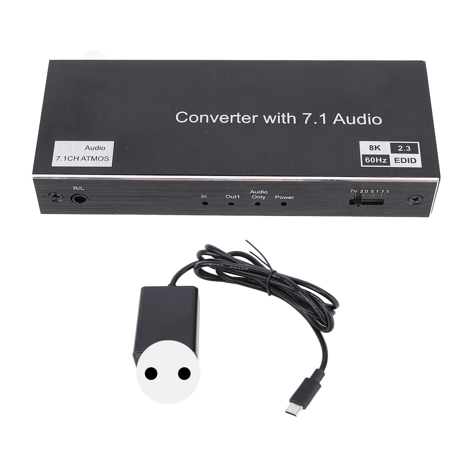 Divisor de Conmutador Multivisor HDMI 8K, Conmutador Multivisor HDMI sin Costuras 1 en 2 Salidas con Control Remoto IR, 4K 120 Hz para Cámaras de Seguridad, HDTV, PC, Proyectores