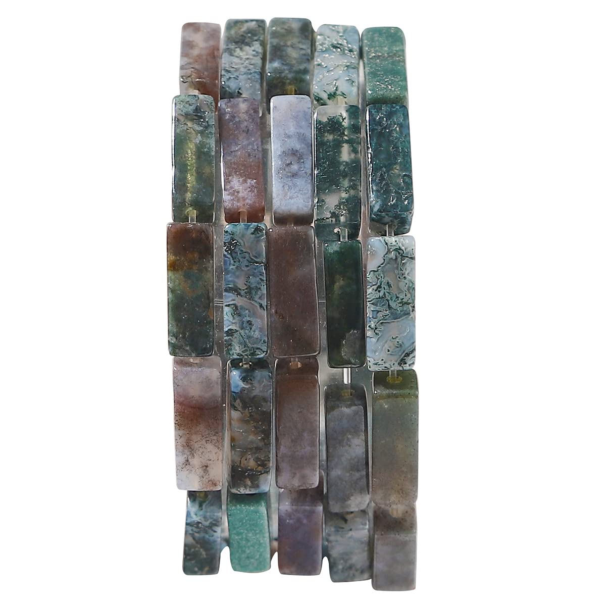 Natural Indian Agate Tube Beads 13x4mm 30pcs Rectangle Loose Semi Gemstone Beads for Jewelry Making Design