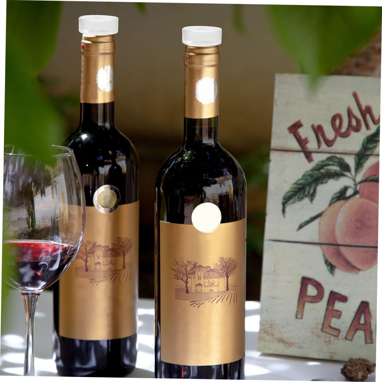 12 piezas Tapón de Vino T-shaped de Cristal de Reutilizables Decorativo y Práctico para Botellas Estándar Preserva y Derrames