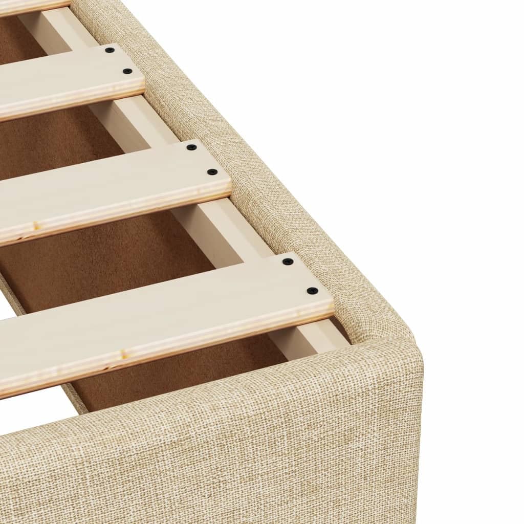 vidaXL Giroletto Senza Materasso Crema 100x200 cm in Tessuto