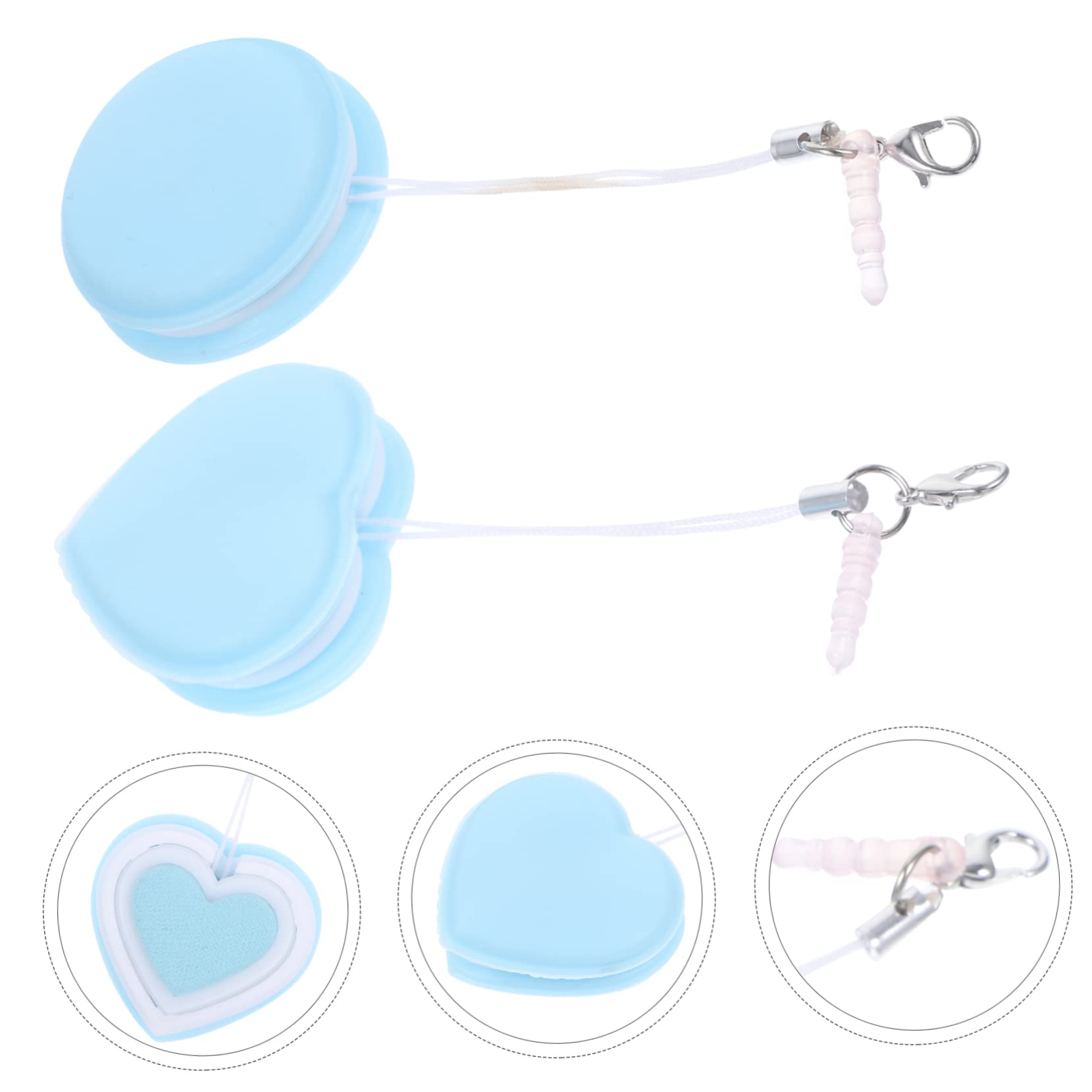 IWOWHERO 2pcs Phone Screen and Lens Cleaning Soft Microfiber Cloths for Eyeglasses Cameras and Electronic Devices Non-Scratch Portable Cleaning Tools Heart