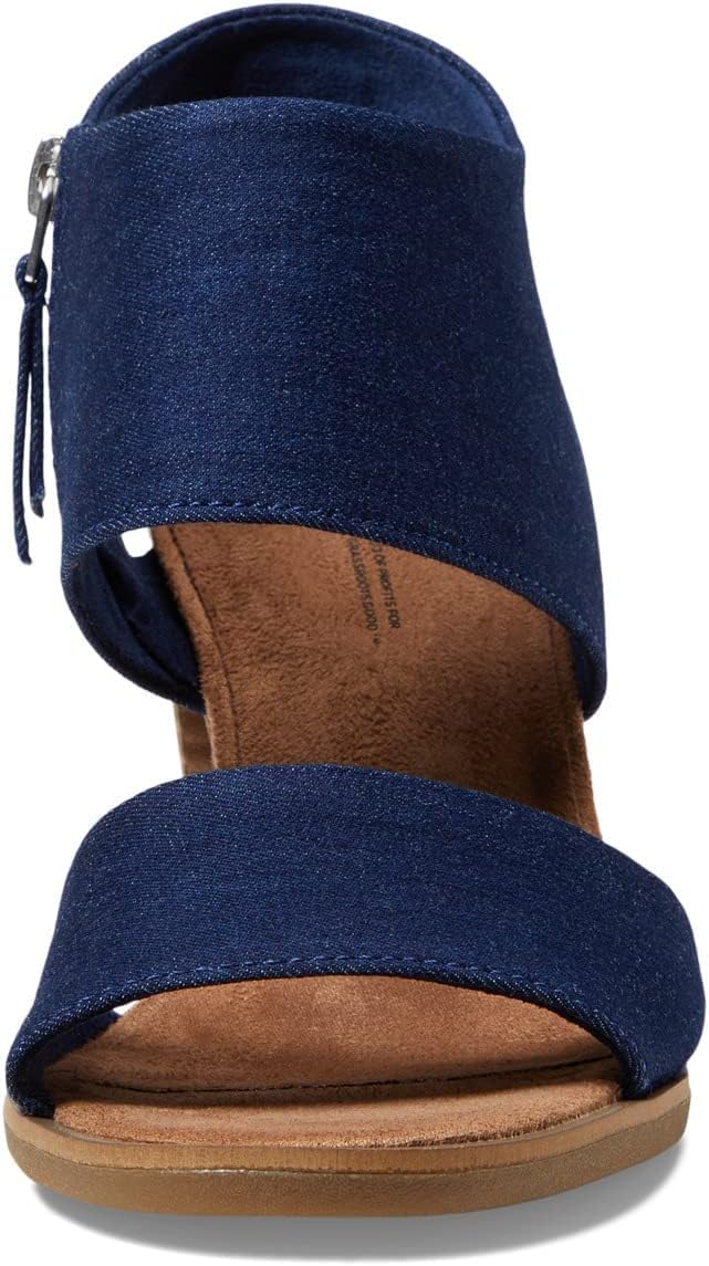 TOMS Women's, Majorca Cutout High Heel Sandals 5 Navy