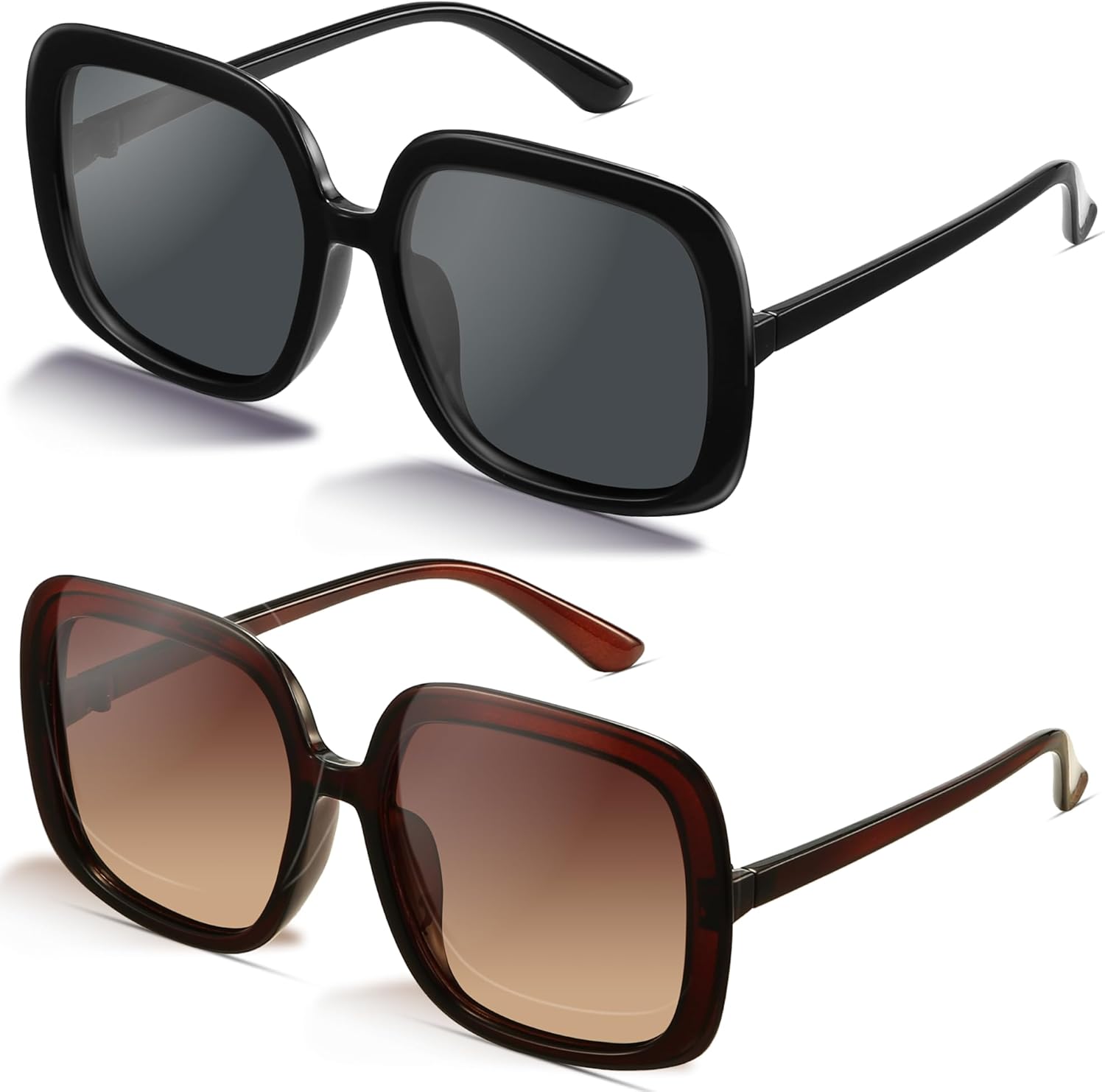 miyya Oversized Polarized Sunglasses Women, Trendy Retro Sun Glasses for Women 2025, Oversized Shades Mix 2 Polarized