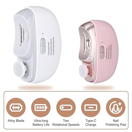Miniatura 3 de Cortaúñas eléctrico 3 en 1 para adultos, amoladora automática de uñas para mujeres, recortadora de uñas eléctrica con lima de uñas, cortaúñas