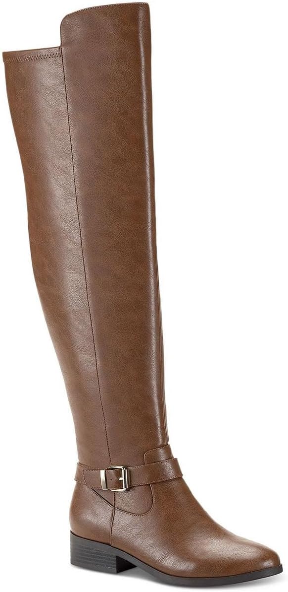 Style & Co. Womens Charlaa Faux Leather Over-The-Knee Boots Brown 6 Medium (B,M)