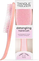 Tangle Teezer - Escova de cabelo desembaraçadora The Wet Detangler para texturas grossas a crespas. Ideal para o uso em fios úmidos Cor: Mango Pink