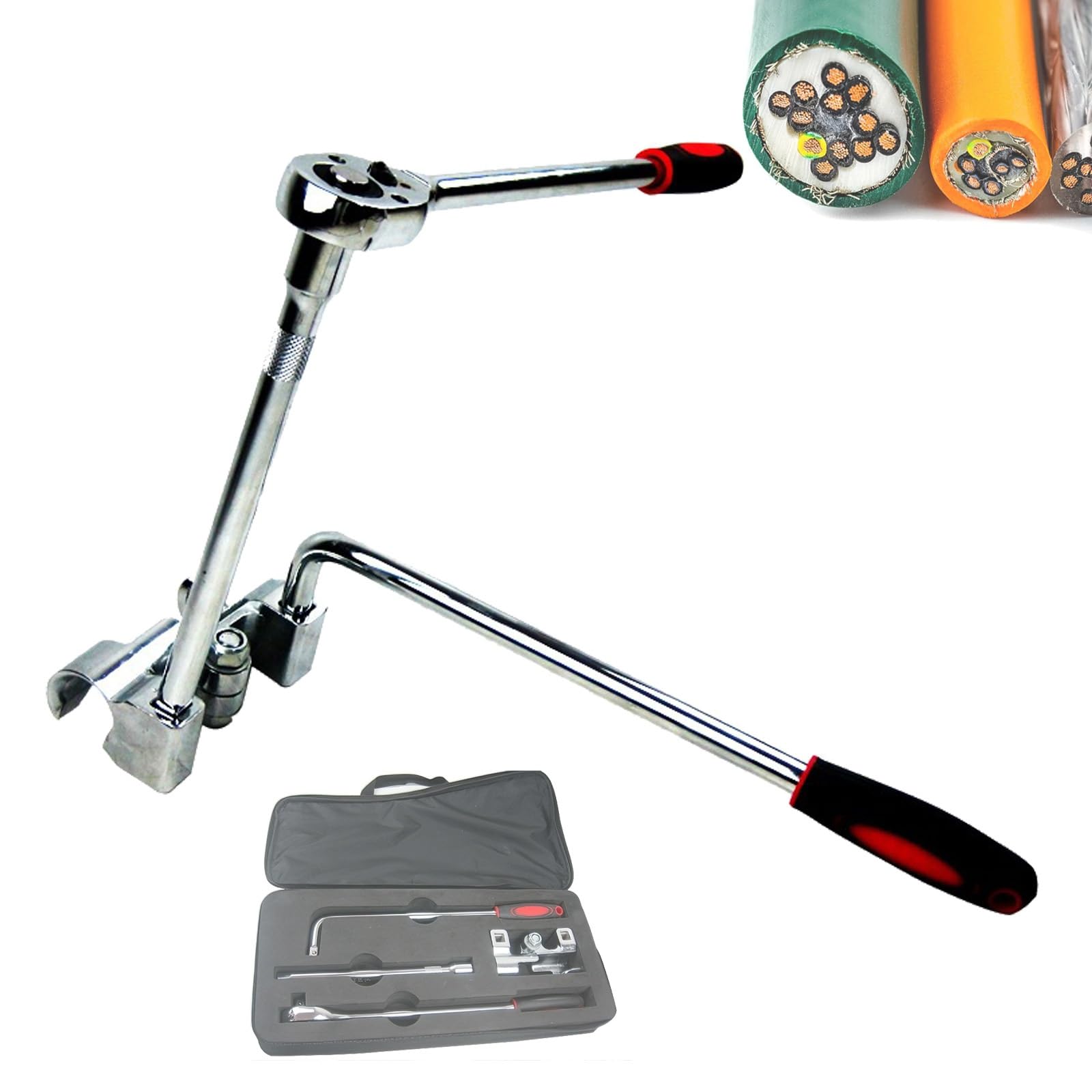 Yxzqloz Manual Cable Bender Kit For Metal Wires And Cables; Portable Handheld Pipe Bender For Bending Grounding Wires.