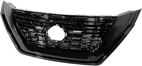 Miniatura 3 de Conjunto de rejilla superior de parachoques delantero negro compatible con reemplazo Nissan Rogue 2021-2023.