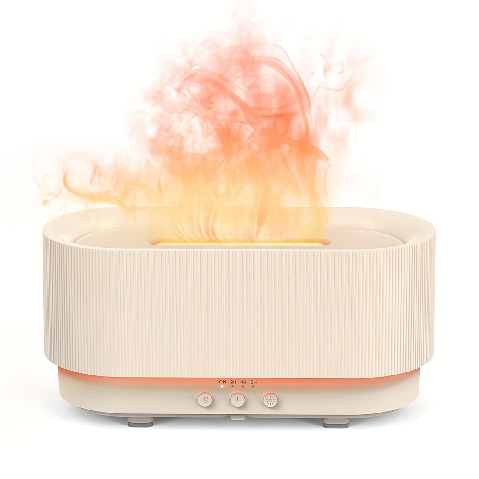 Humidificador, Humidificador con simulación de estado ánimo y luz llama, difusor aromaterapia,para hogar y oficina(Black)