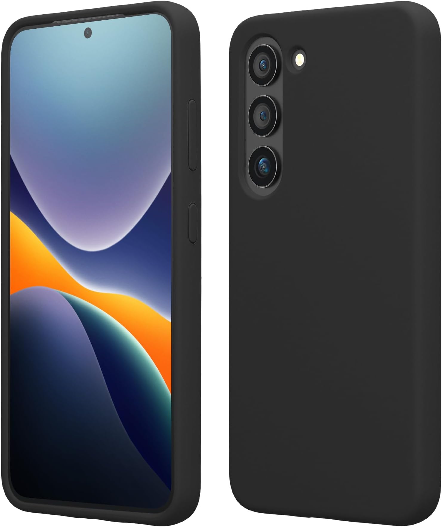 kwmobile Case Compatible with Samsung Galaxy S23 Plus Case - TPU Silicone Cover - Works with Wireless Charging - Black Matte